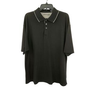 Ping Men's Polo Color Black Pre-Owned Size‎ XL